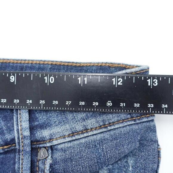 Kut from the Kloth Skinny Jeans Women 0 Blue Denim Stretch Frayed Hem High-Rise - Picture 6 of 9